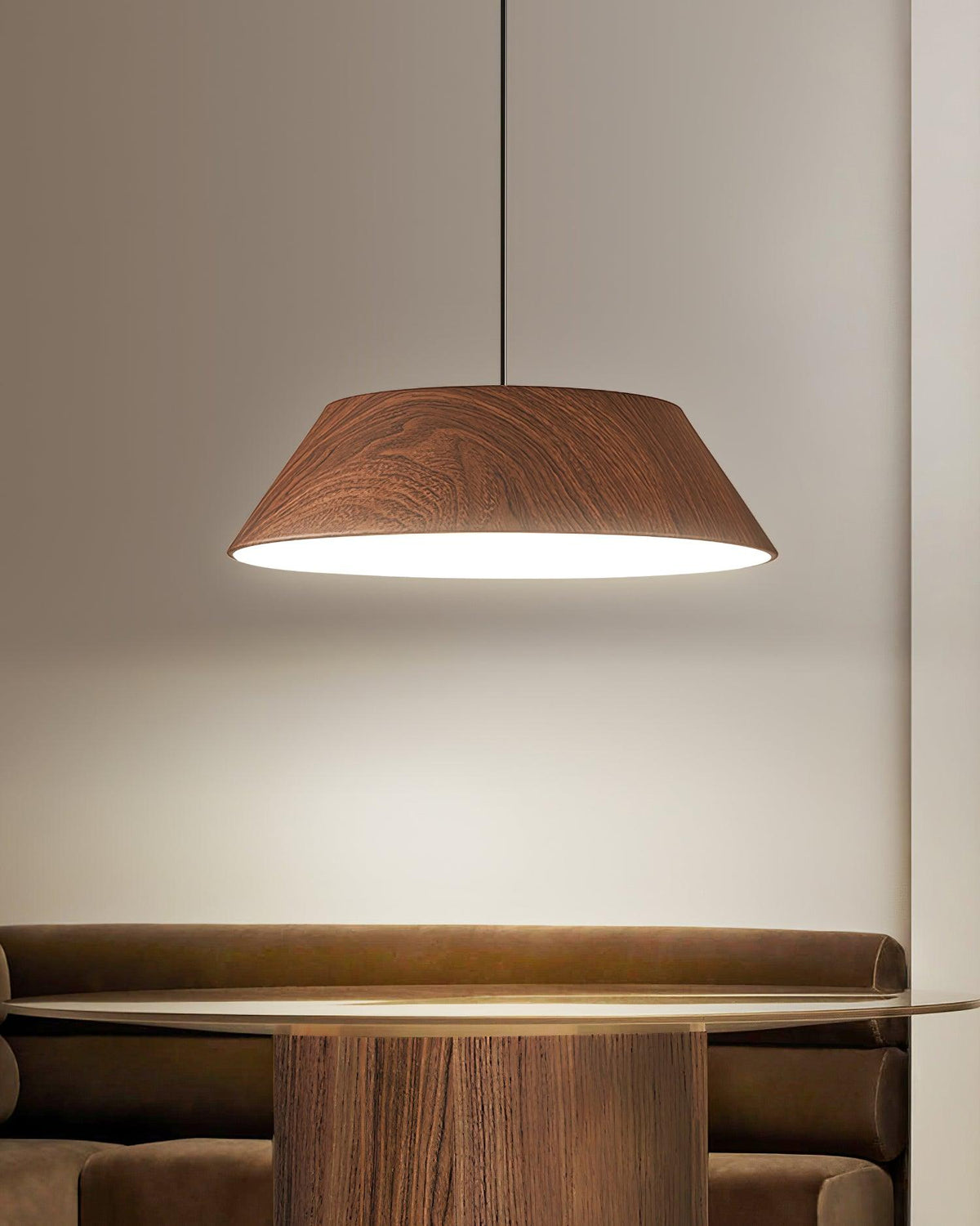 Novain lampada a sospensione con effetto legno