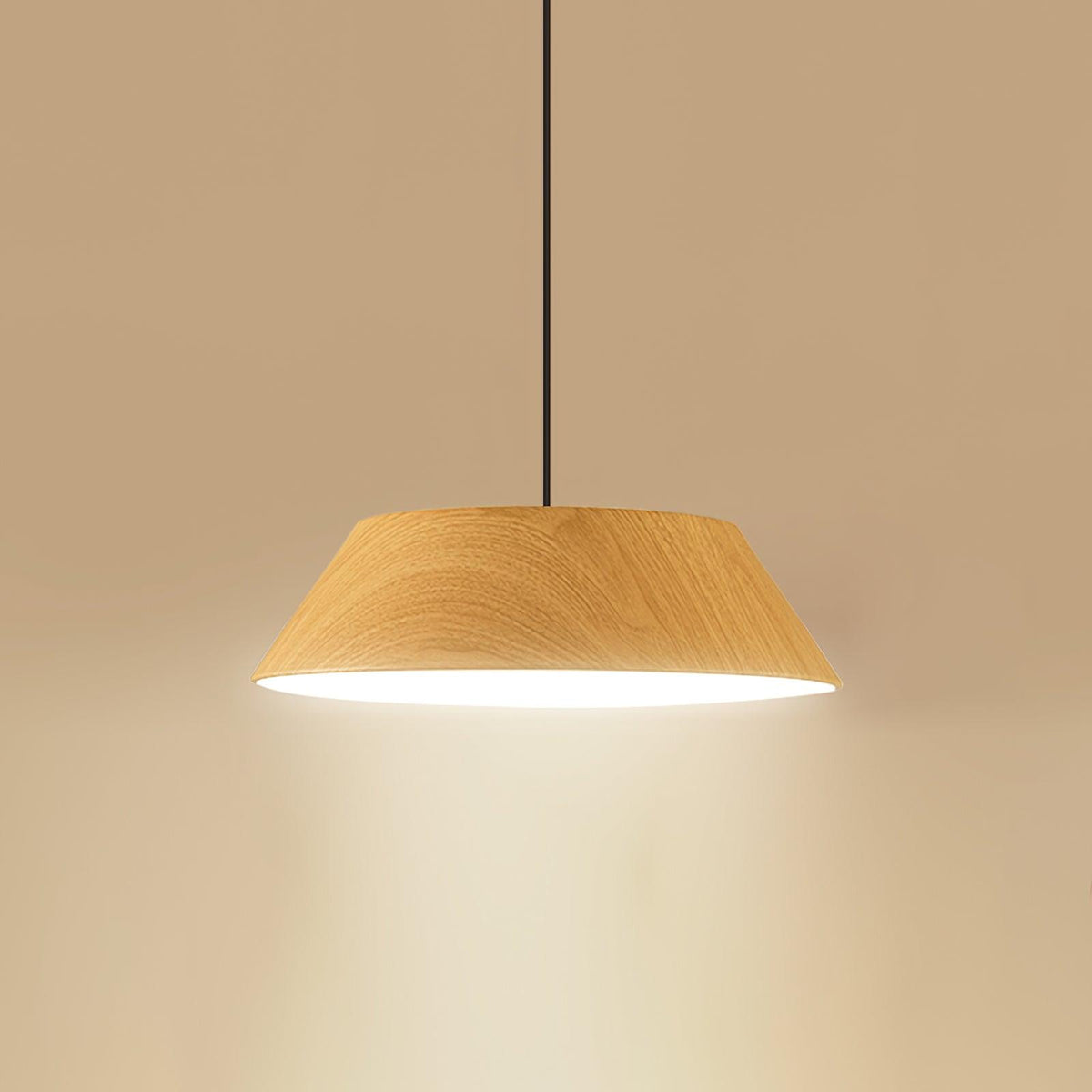 Novain lampada a sospensione con effetto legno