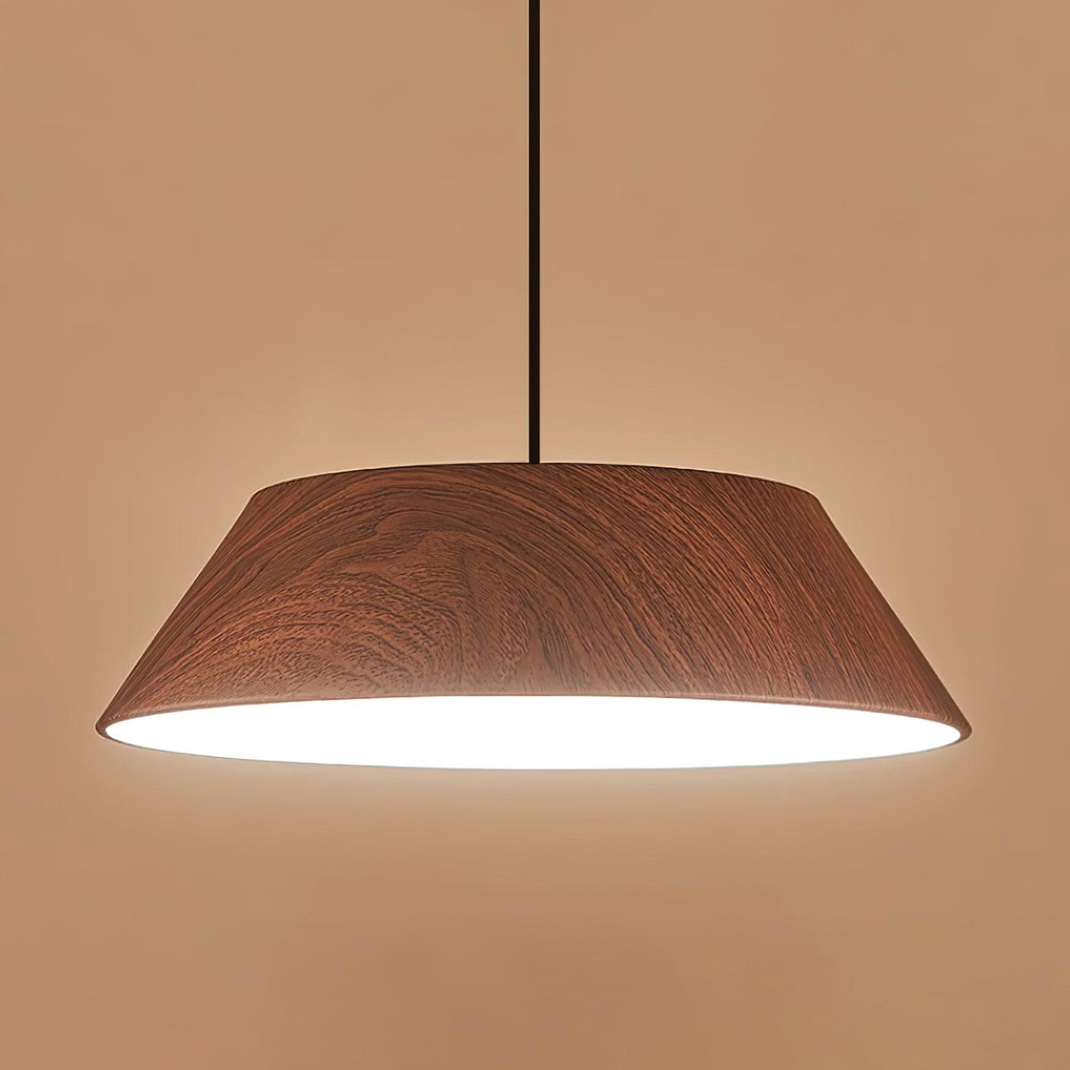 Novain lampada a sospensione con effetto legno
