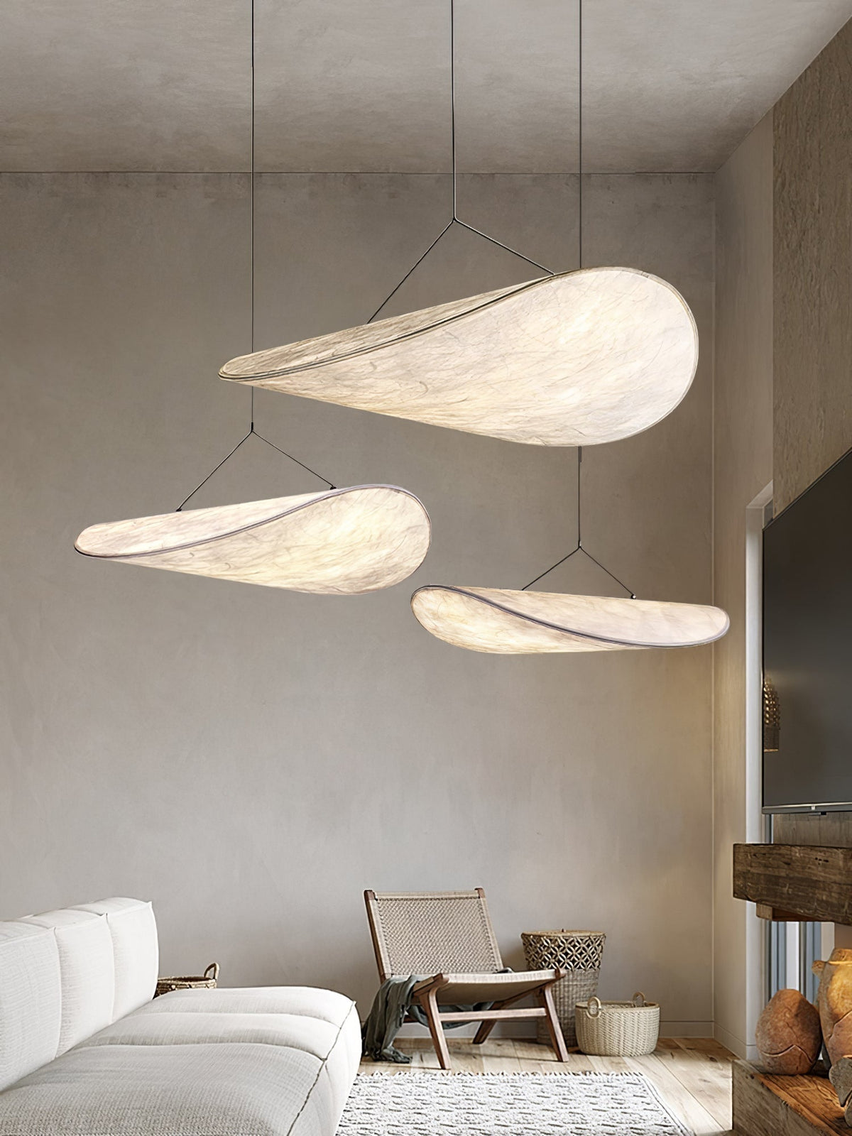 Luminette lampada a sospensione minimalista in Seta