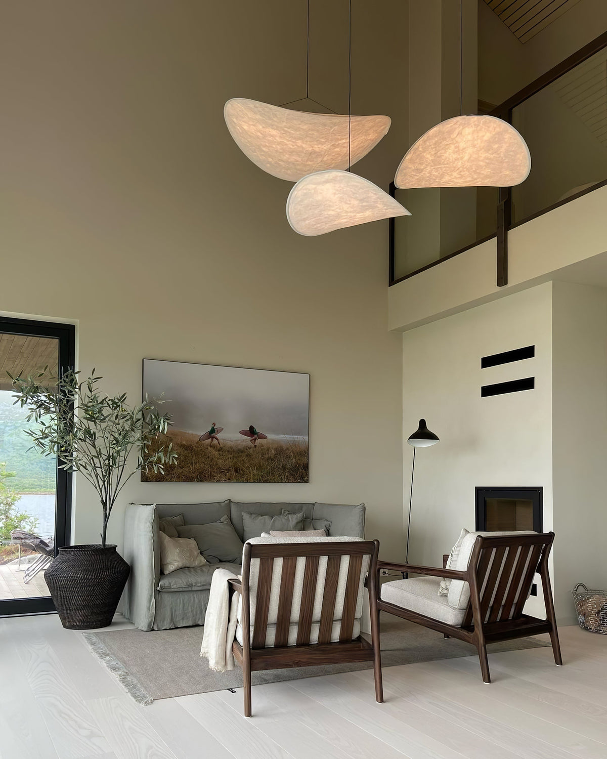 Luminette lampada a sospensione minimalista in Seta