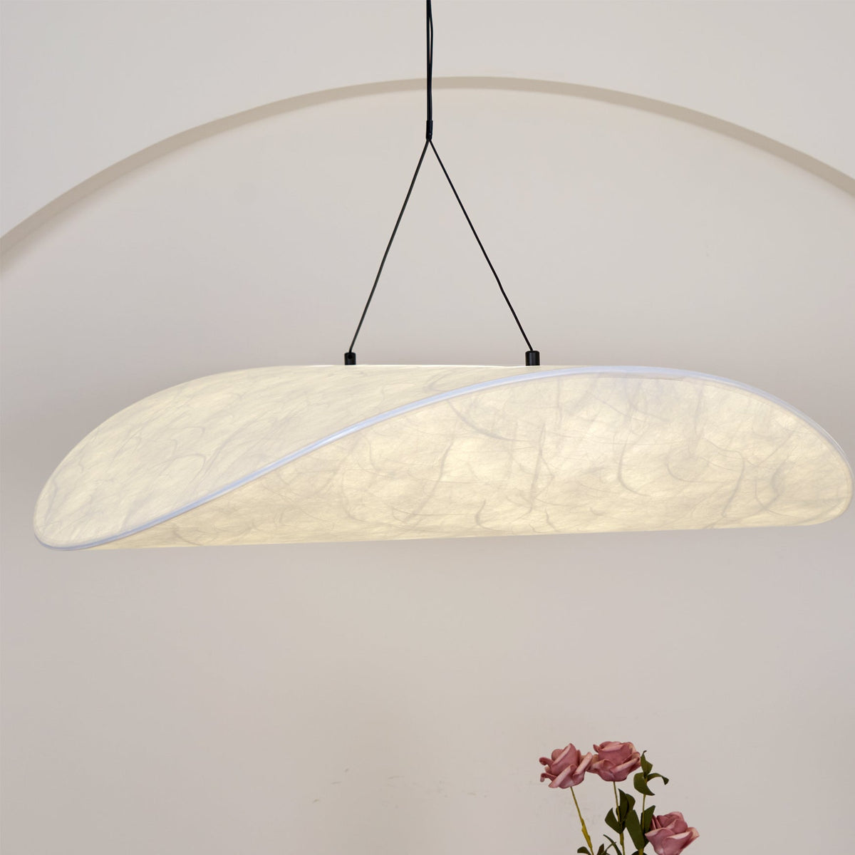 Luminette lampada a sospensione minimalista in Seta