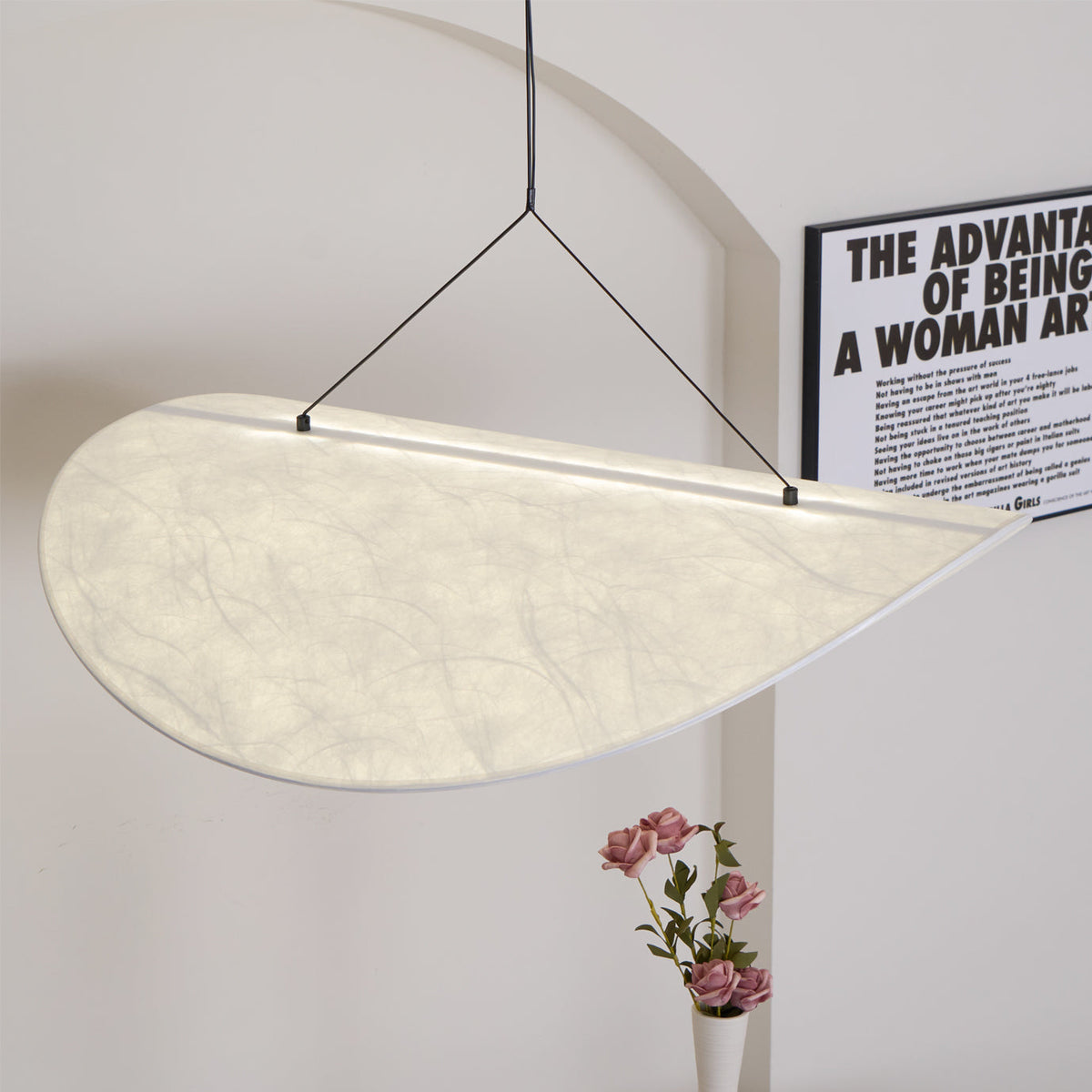 Luminette lampada a sospensione minimalista in Seta
