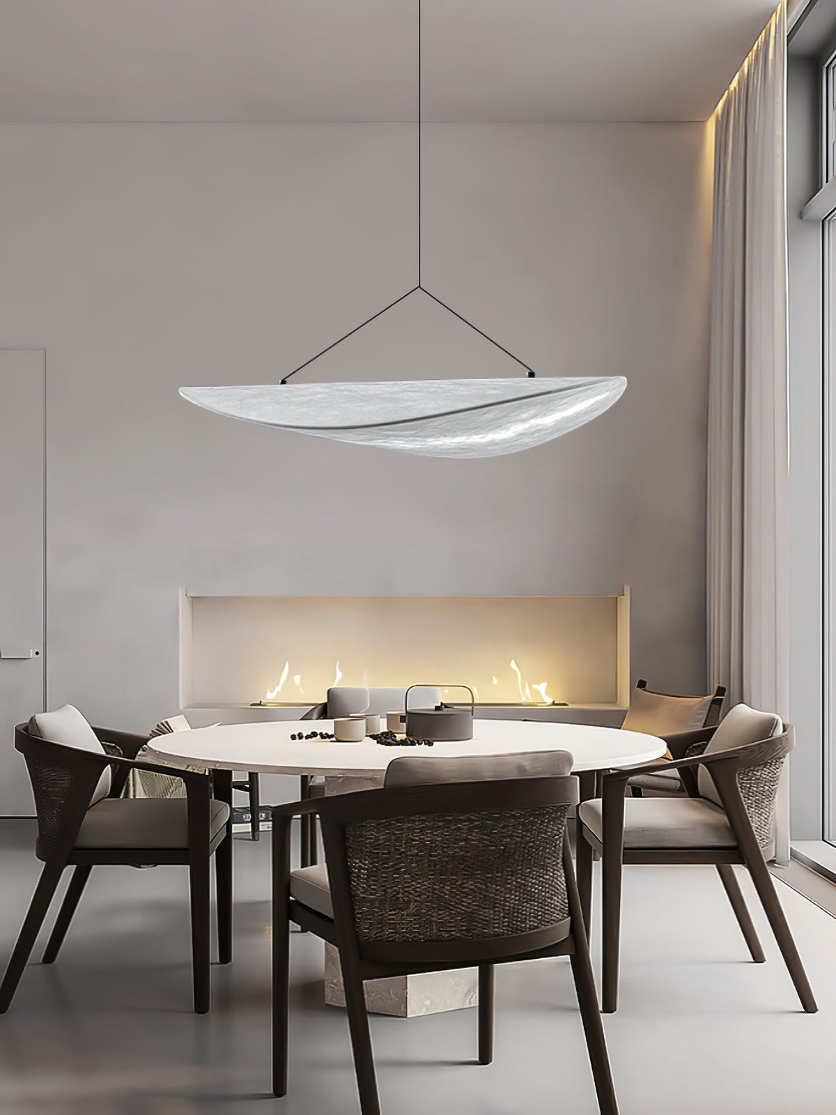 Luminette lampada a sospensione minimalista in Seta