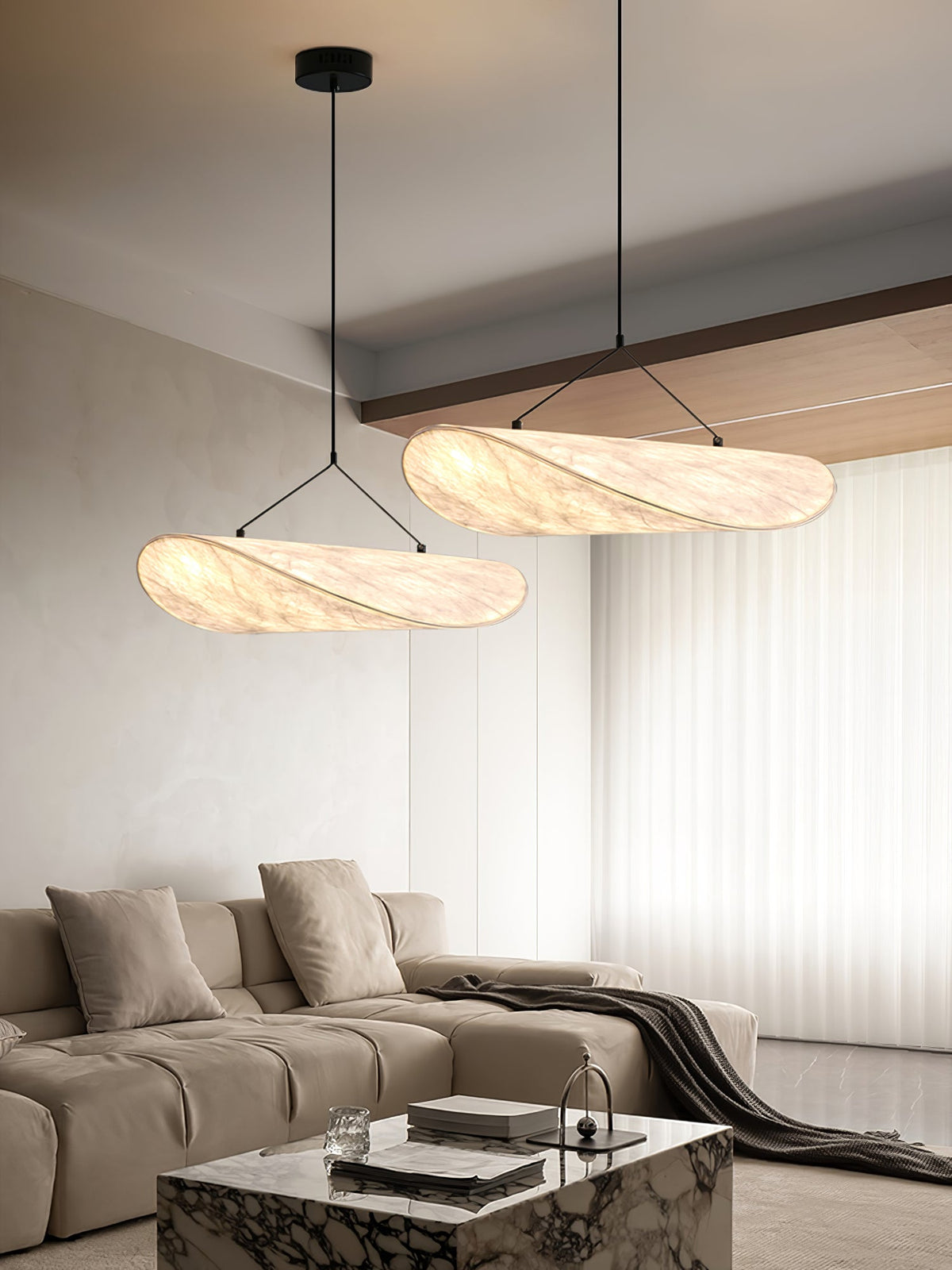 Luminette lampada a sospensione minimalista in Seta