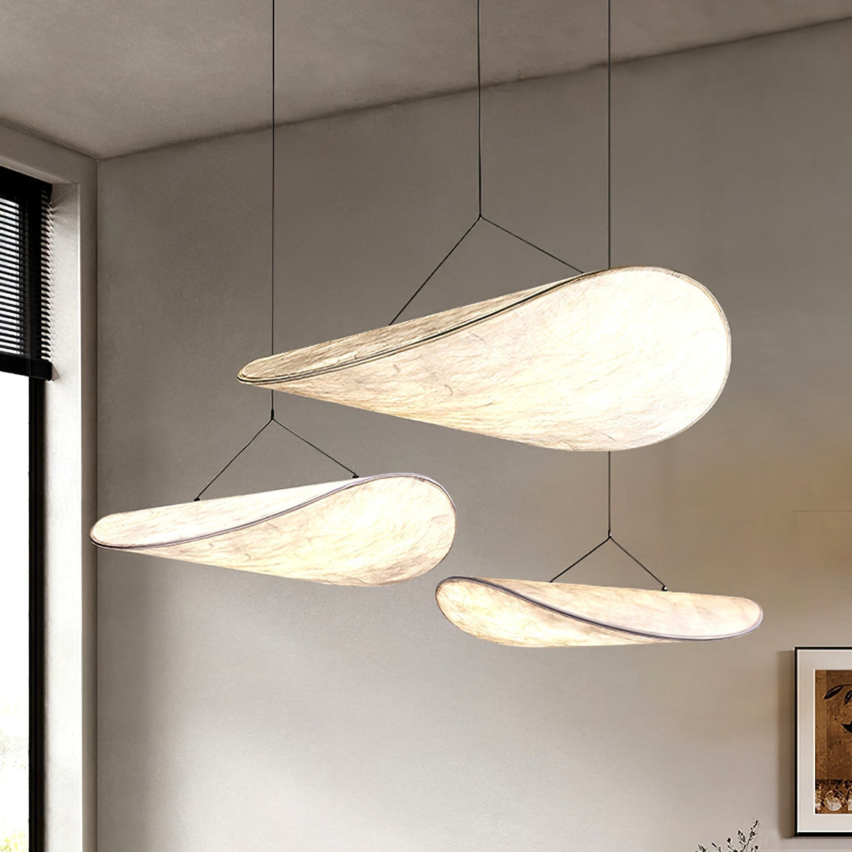 Luminette lampada a sospensione minimalista in Seta