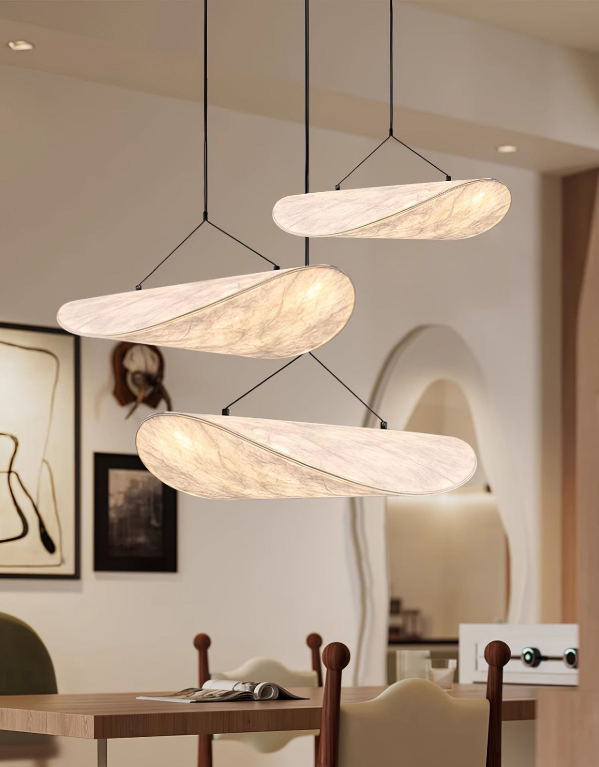 Luminette lampada a sospensione minimalista in Seta