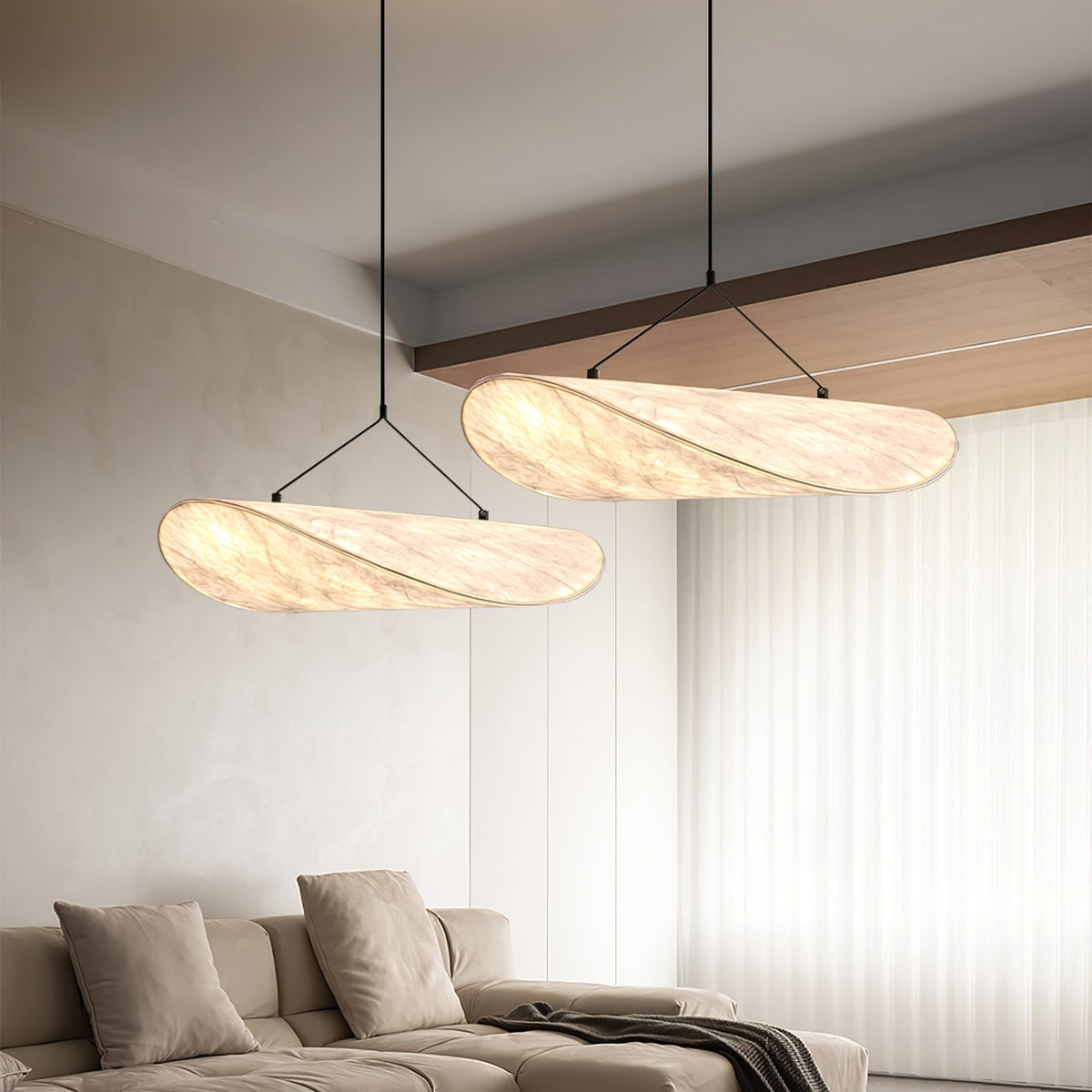 Luminette lampada a sospensione minimalista in Seta