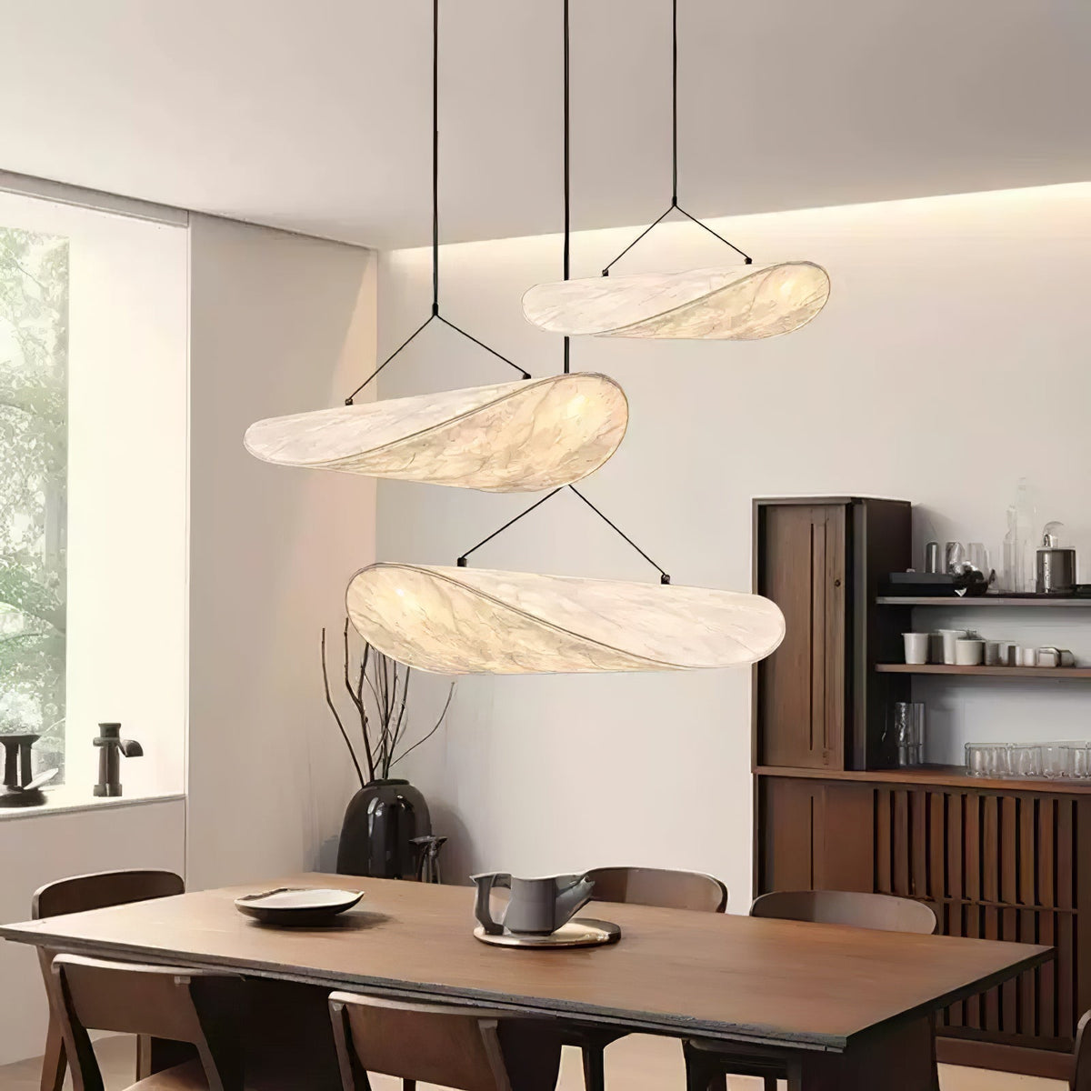 Luminette lampada a sospensione minimalista in Seta