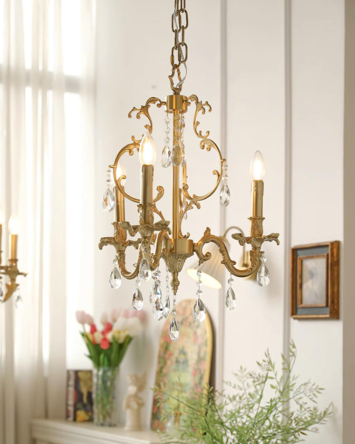 Elvion Lux Lampadario Classico di Lusso in Ottone e Cristallo - Relic Pieces