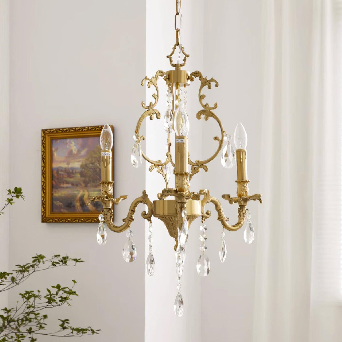 Elvion Lux Lampadario Classico di Lusso in Ottone e Cristallo - Relic Pieces