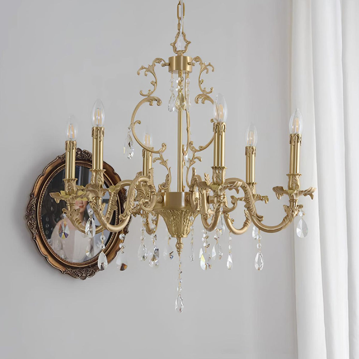 Elvion Lux Lampadario Classico di Lusso in Ottone e Cristallo - Relic Pieces