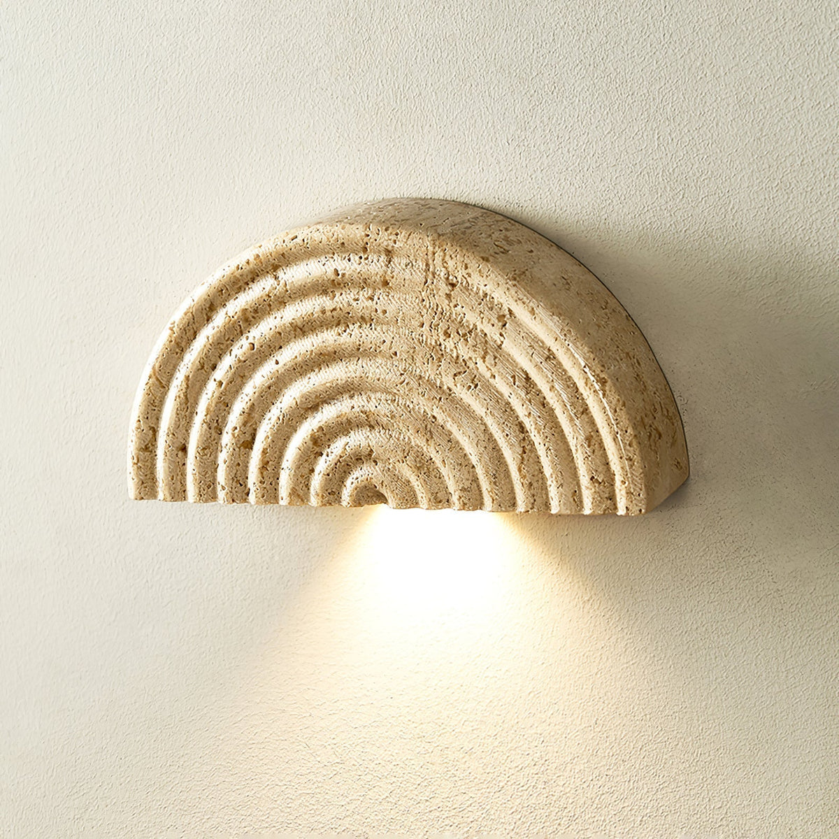 Faro travertino Mezzaluna lampada da parete
