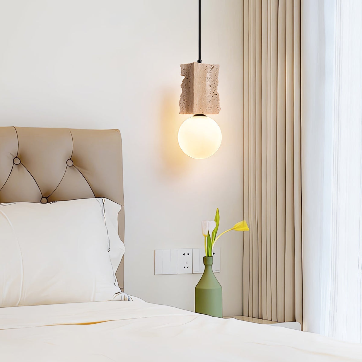 Lampada a sospensione travertino Raw Edge
