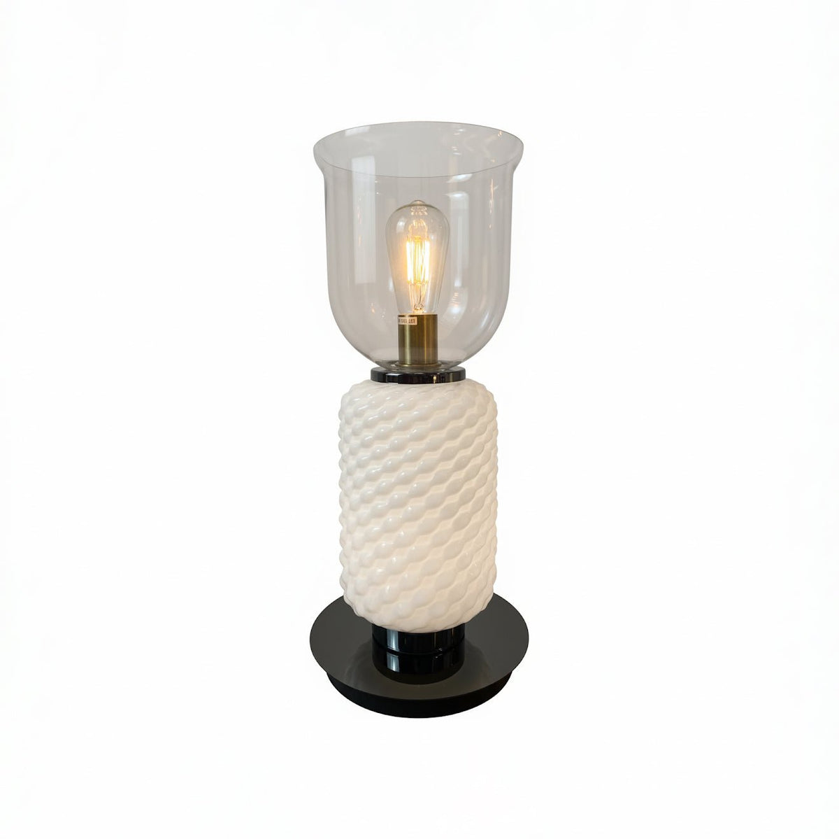 Zephiron lampada da tavolo in vetro stratificato texturizzato