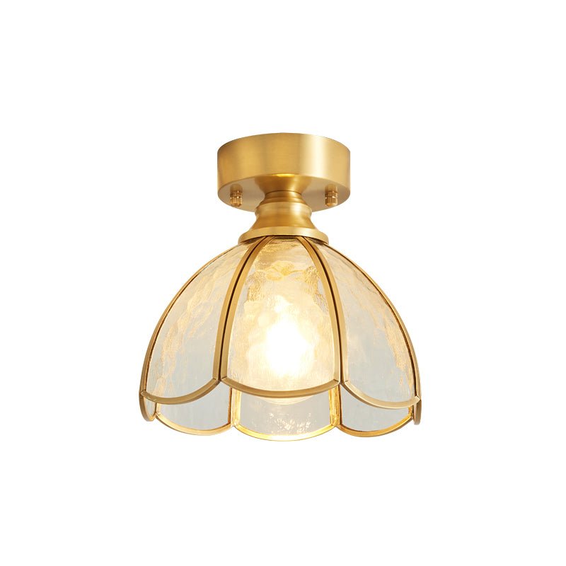 Revely plafoniera vintage floreale in vetro colorato