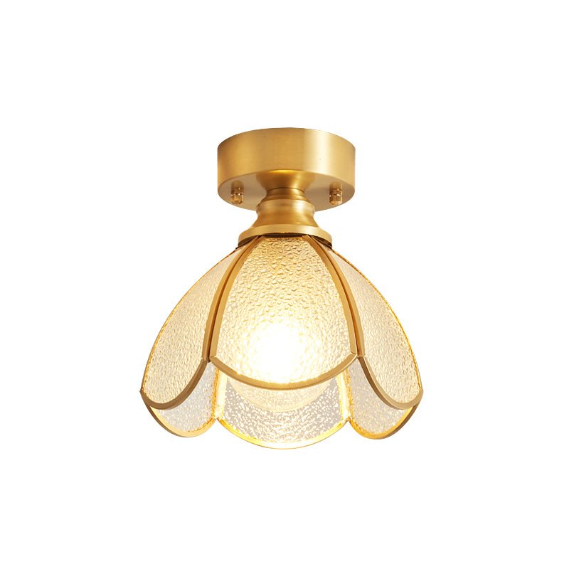 Revely plafoniera vintage floreale in vetro colorato