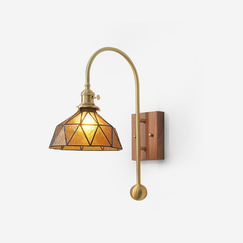 Vorelle lampada da parete vintage Stained Glass