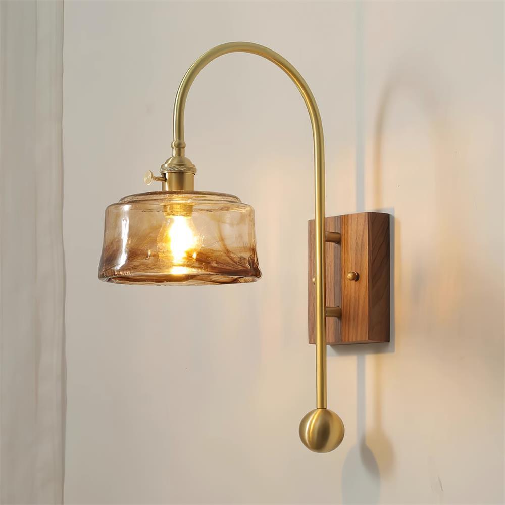 Vorelle lampada da parete vintage Stained Glass