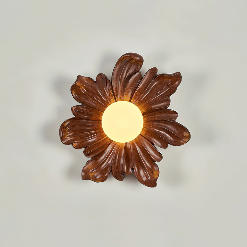 Tina lampada da parete a fiore