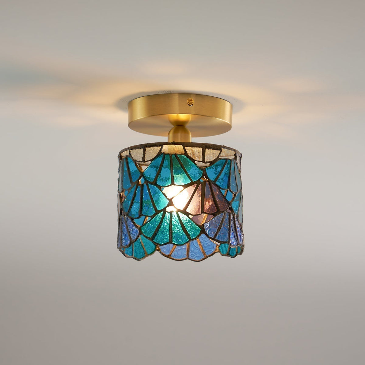 Tiffany Lampada da Soffitto a Montaggio Incassato in Vetro Speciale