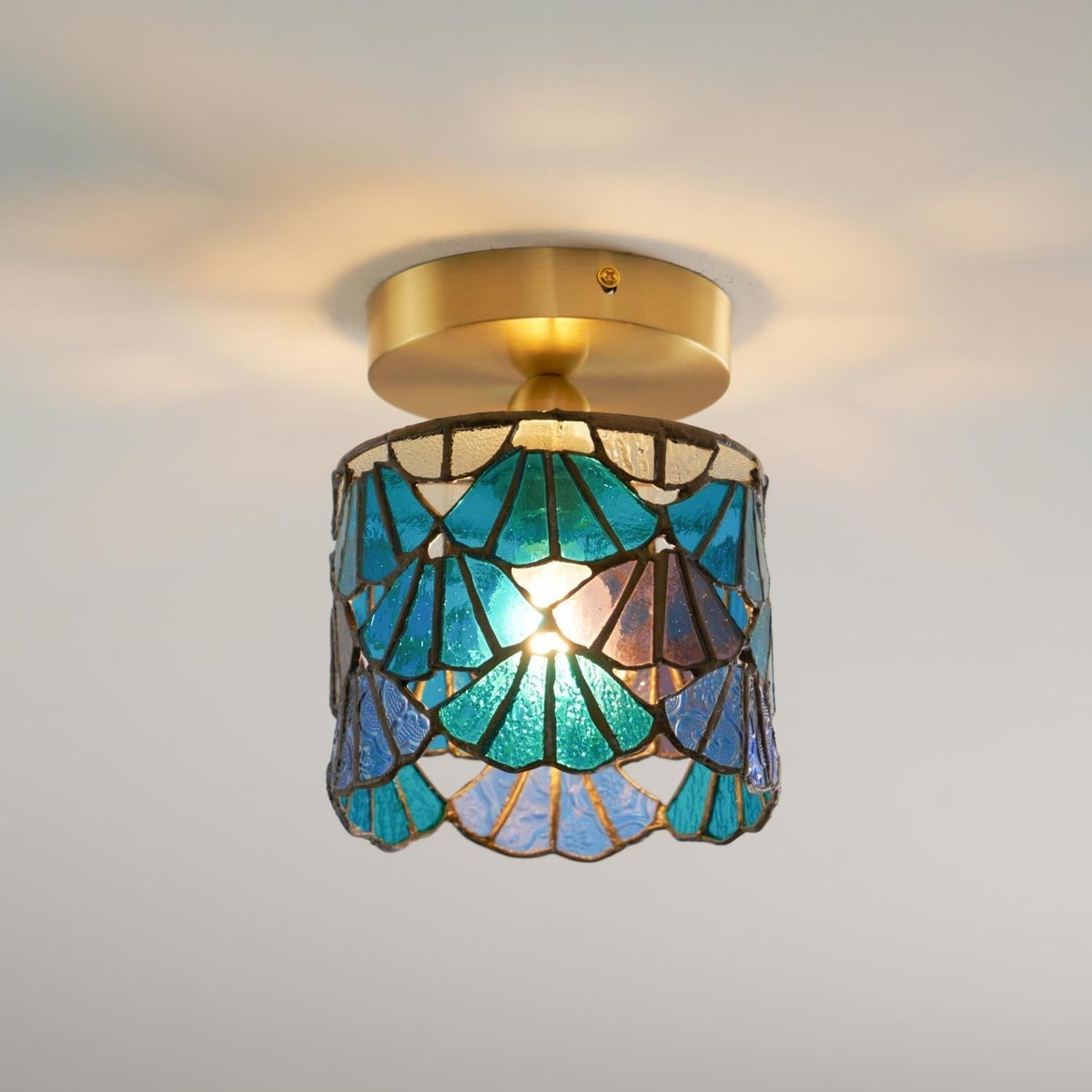 Tiffany Lampada da Soffitto a Montaggio Incassato in Vetro Speciale
