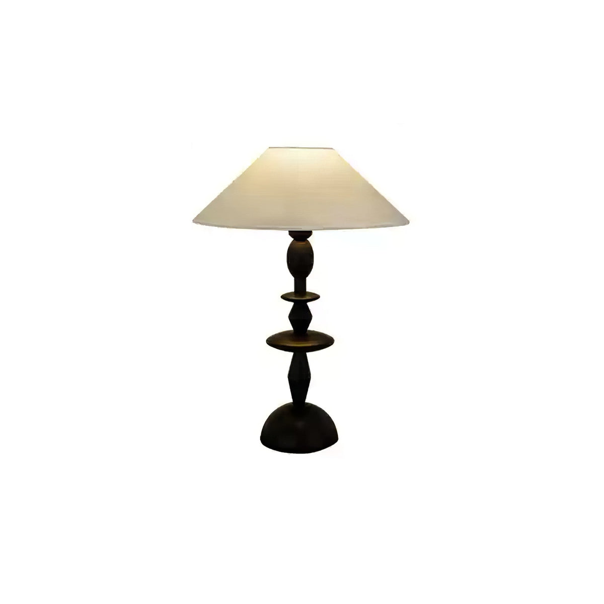 Halenir lampada da tavolo in legno e tessuto