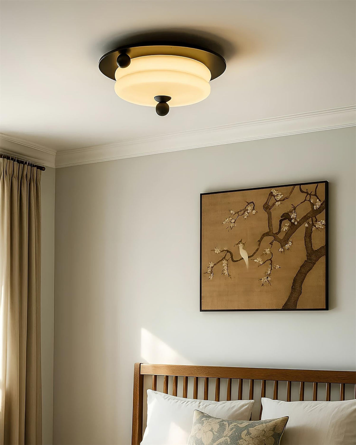 Rinoria lampada da soffitto in legno noce