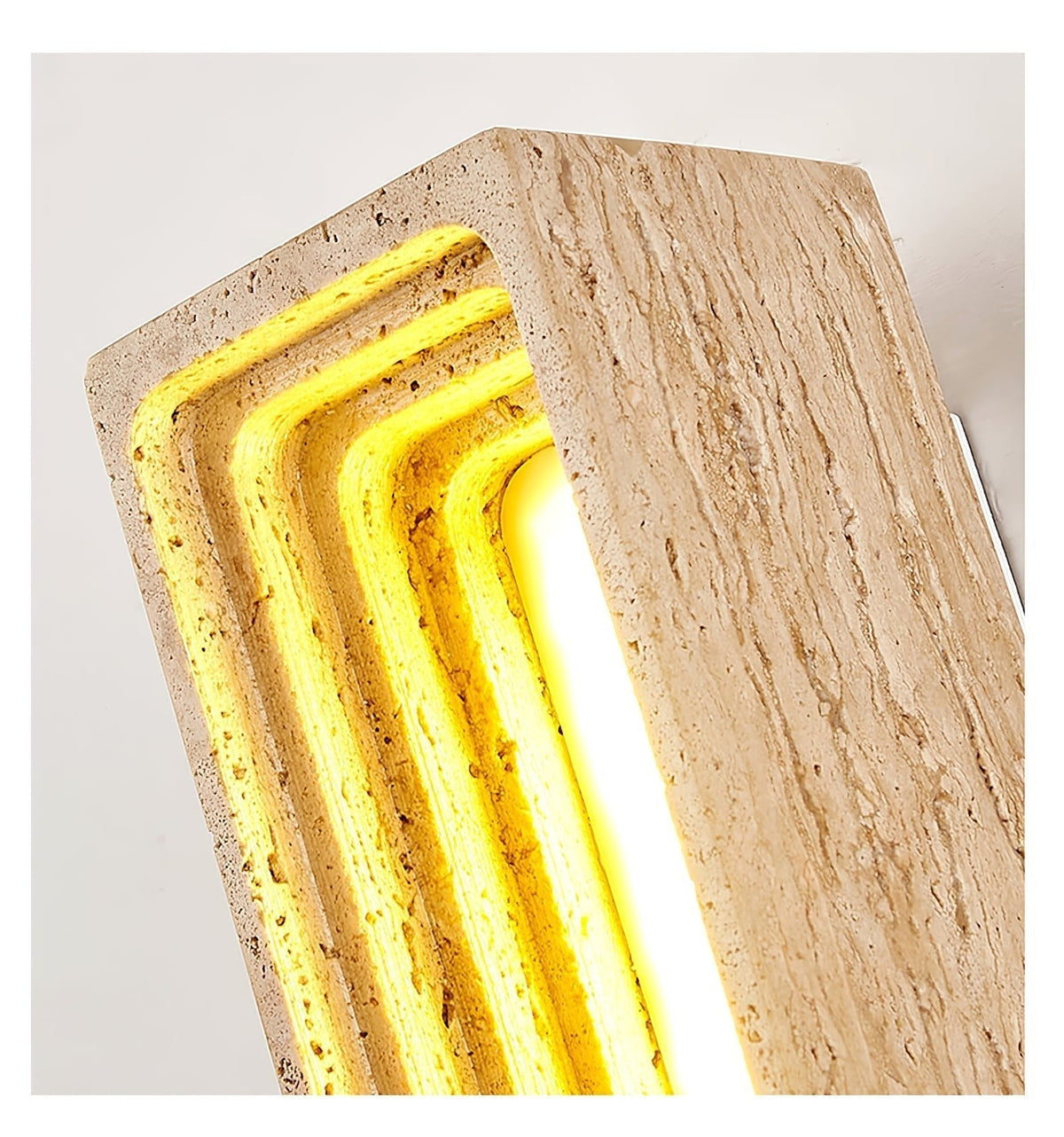 Atheila lampada da parete in travertino Giallo