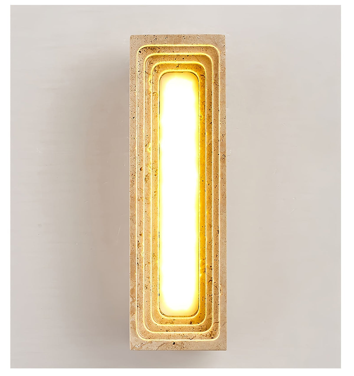 Atheila lampada da parete in travertino Giallo