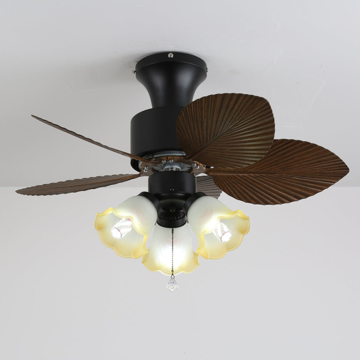 Marvella ventilatore da soffitto con luce in legno vintage