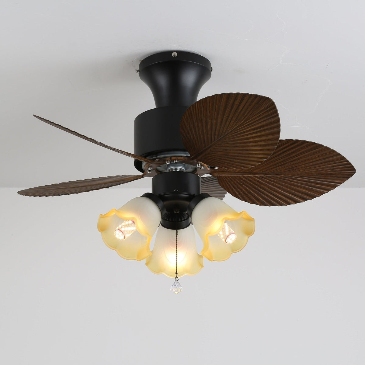 Marvella ventilatore da soffitto con luce in legno vintage