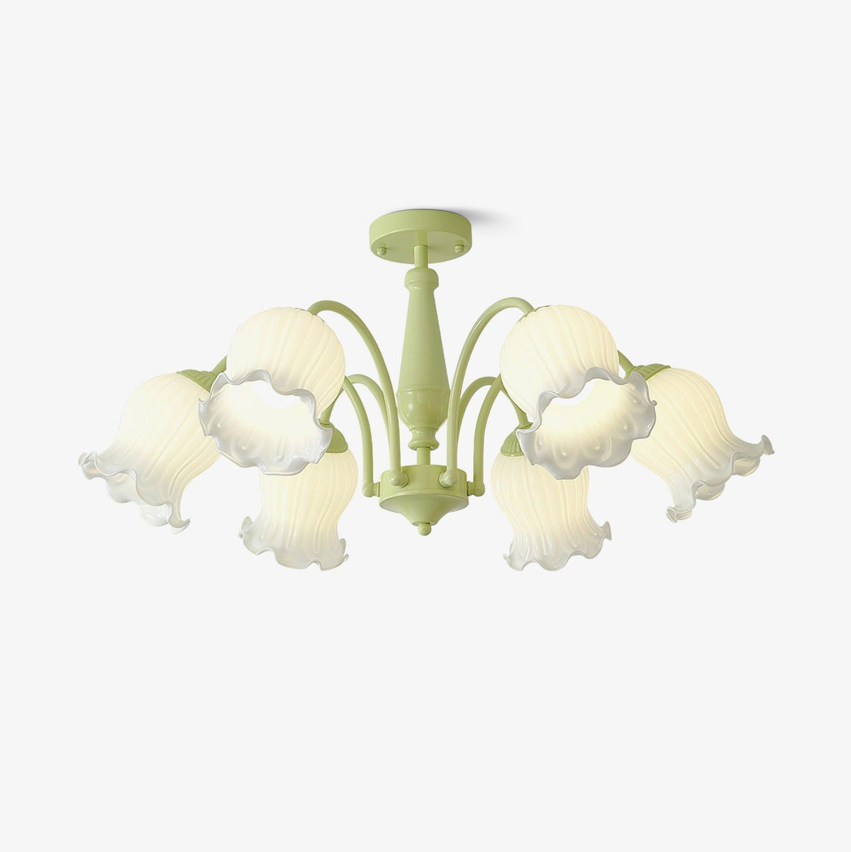 Ibis Trumpet lampadario petali di vetro Floreali Pastello
