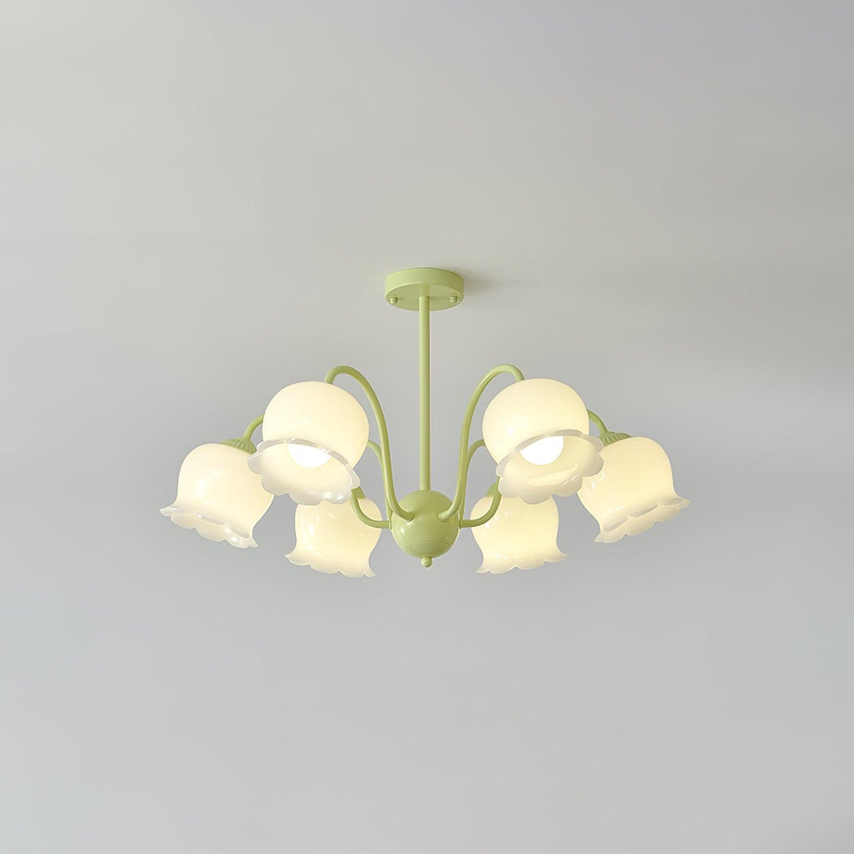 Ibis Trumpet lampadario petali di vetro Floreali Pastello