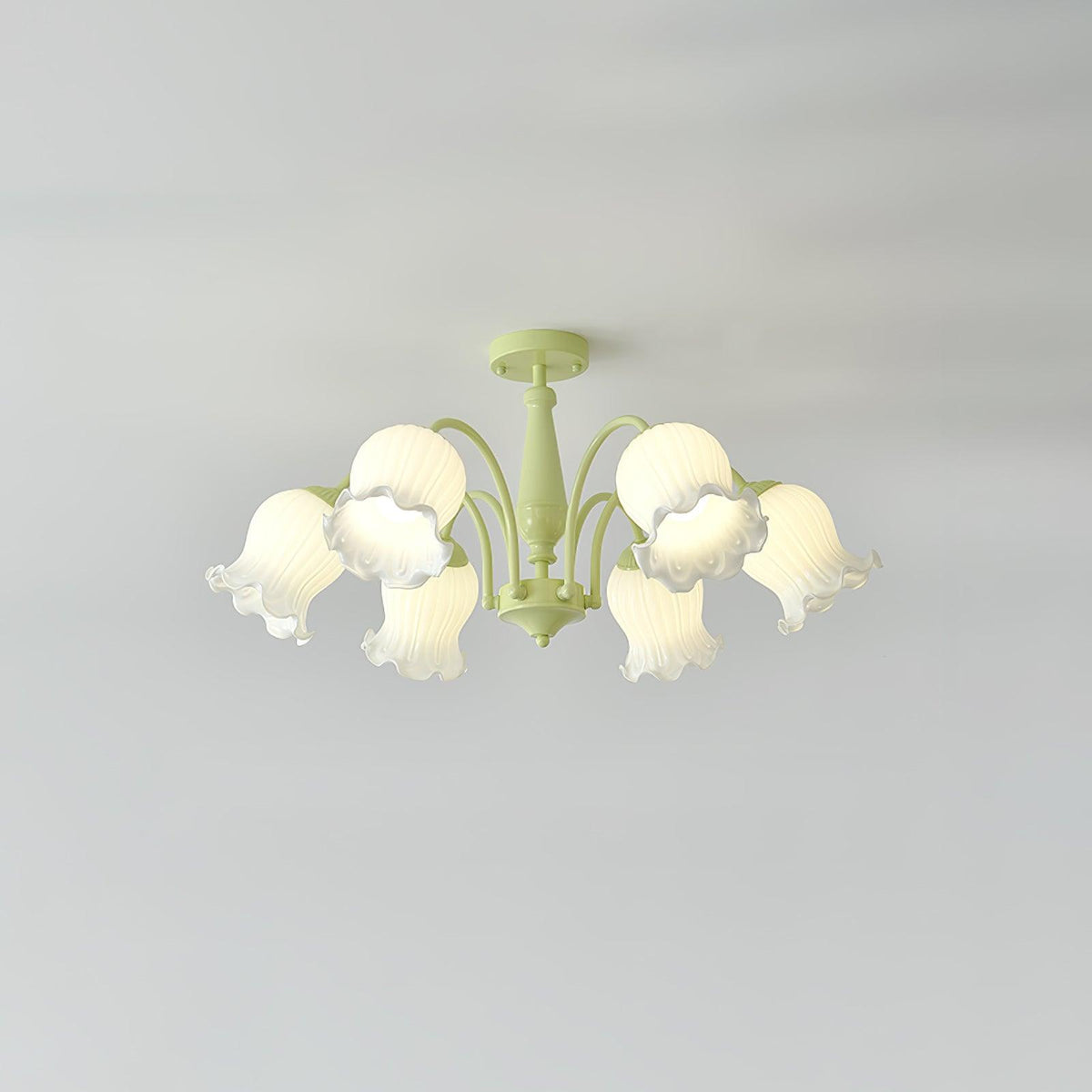 Ibis Trumpet lampadario petali di vetro Floreali Pastello