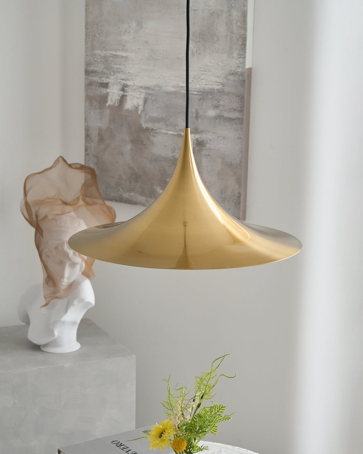 Viro lampada a sospensione Collo Sottile e Diffusore Ampio per sala da pranzo contemporanea