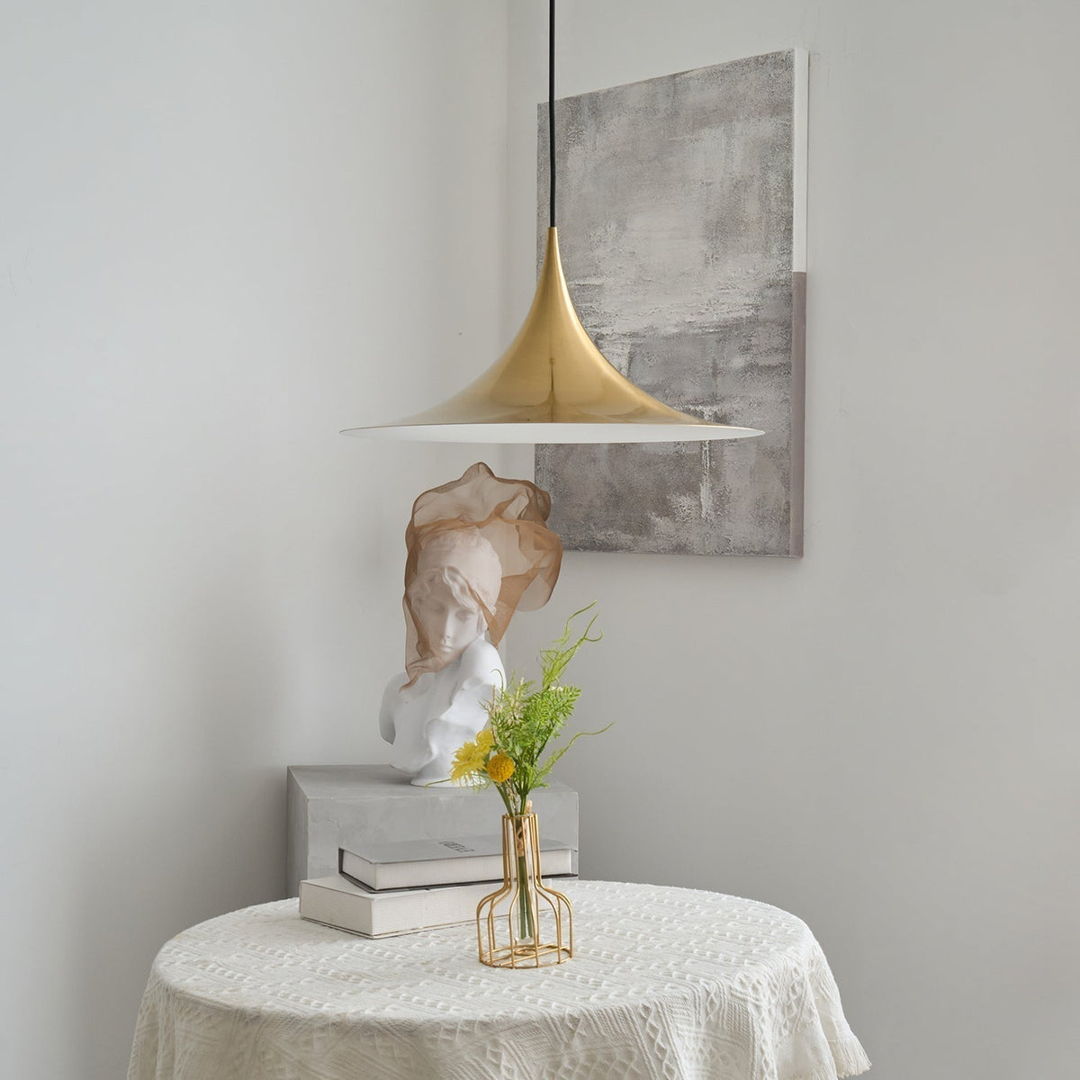 Viro lampada a sospensione Collo Sottile e Diffusore Ampio per sala da pranzo contemporanea