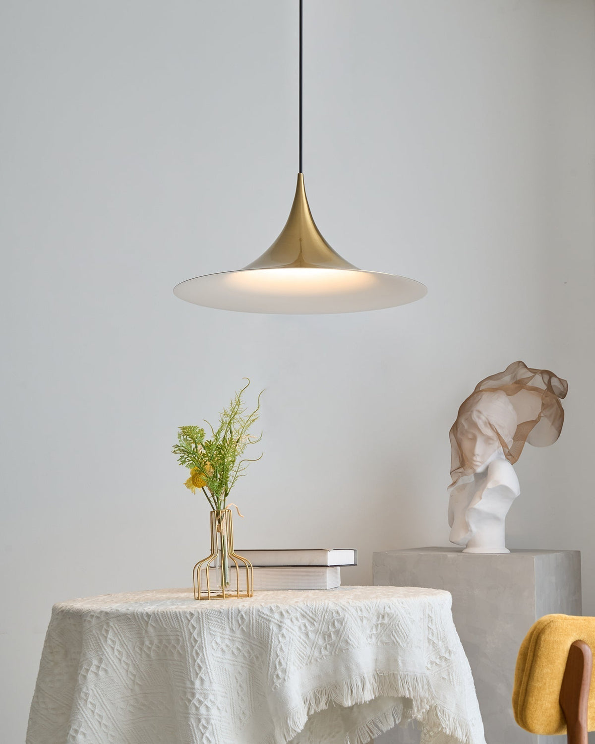 Viro lampada a sospensione Collo Sottile e Diffusore Ampio per sala da pranzo contemporanea