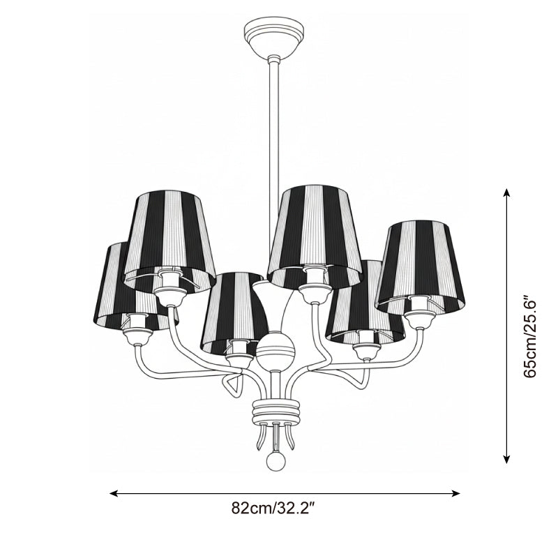 Viraaaine lampadario a Strisce