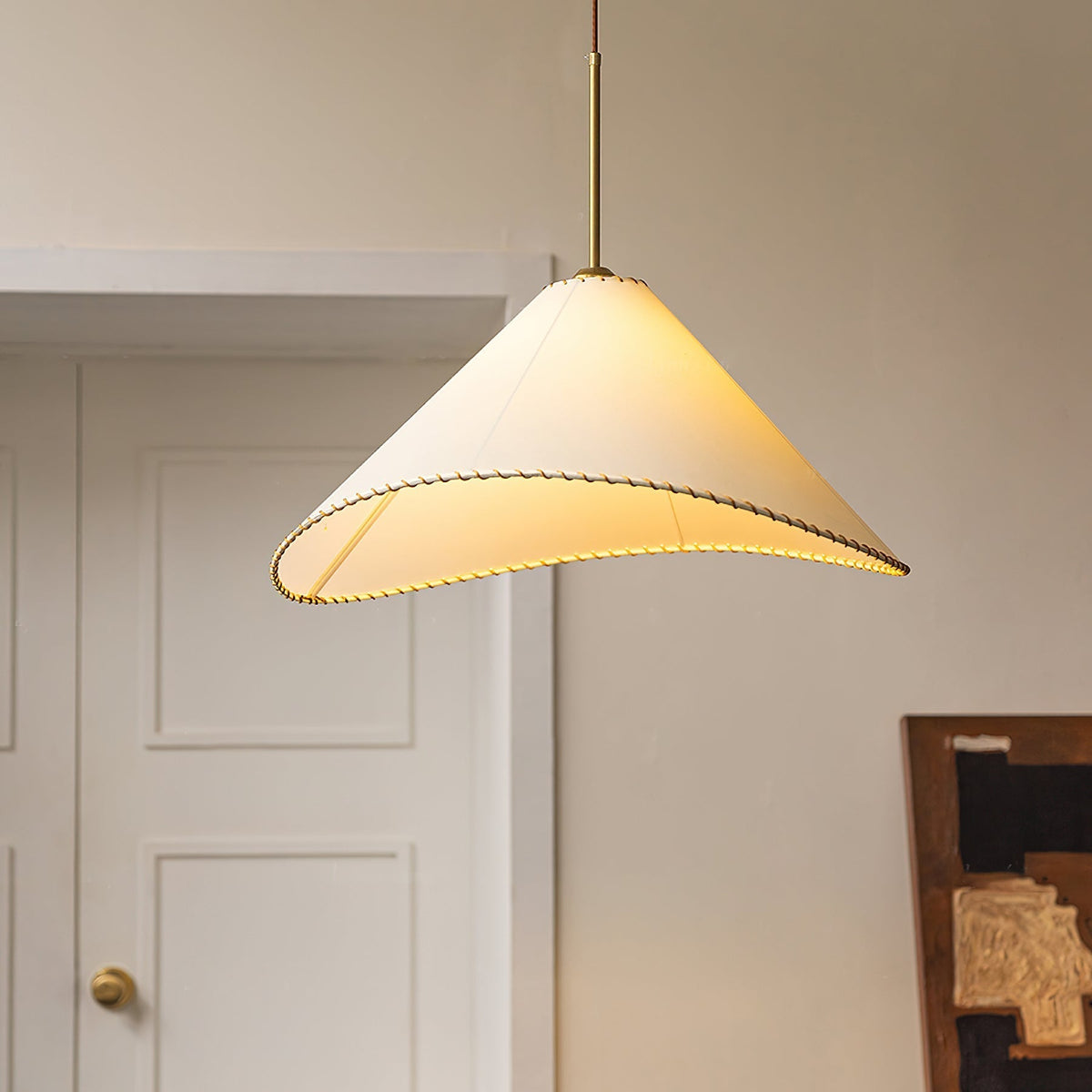 Aursoreth lampada a sospensione con Paralume in tessuto Twistato Nordico