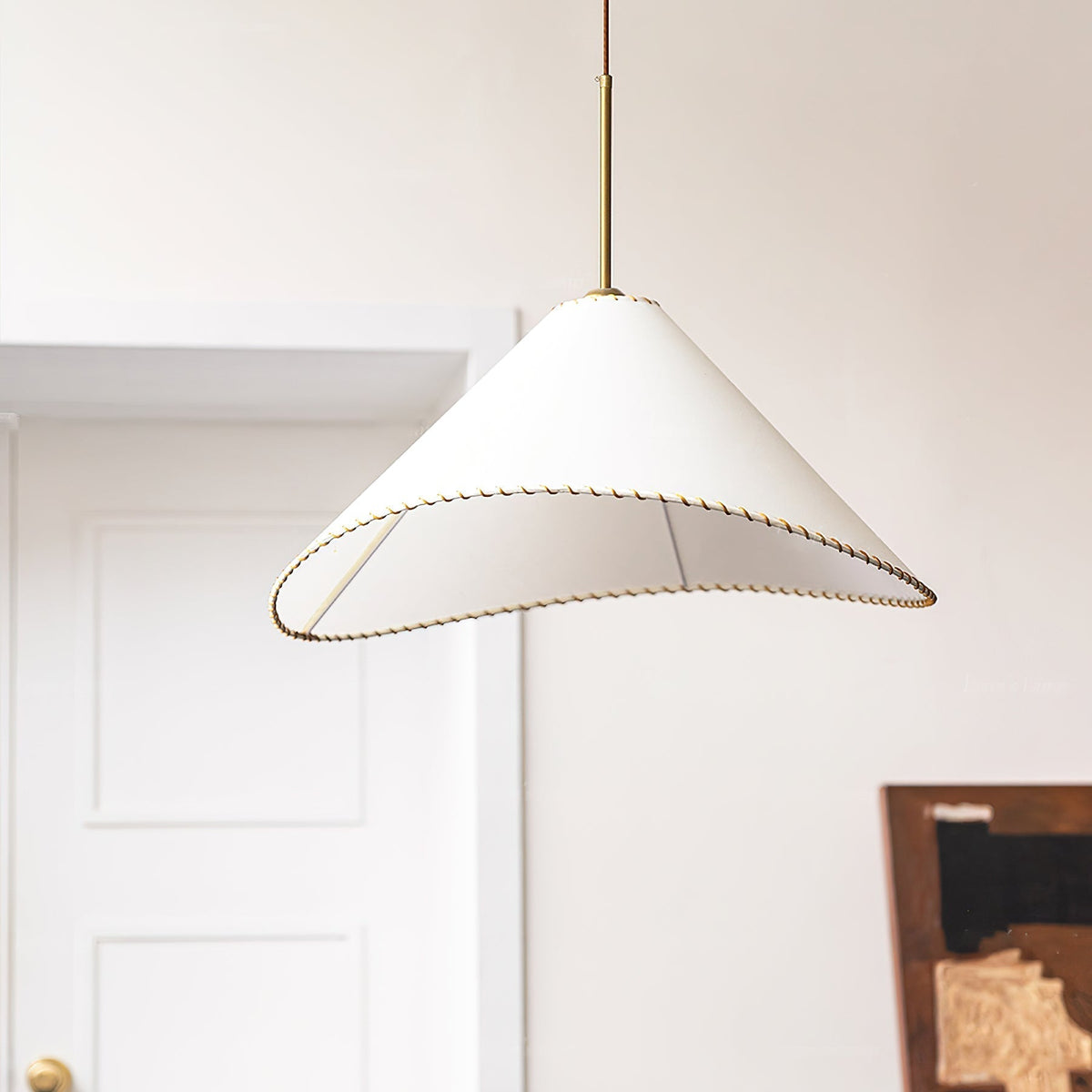 Aursoreth lampada a sospensione con Paralume in tessuto Twistato Nordico