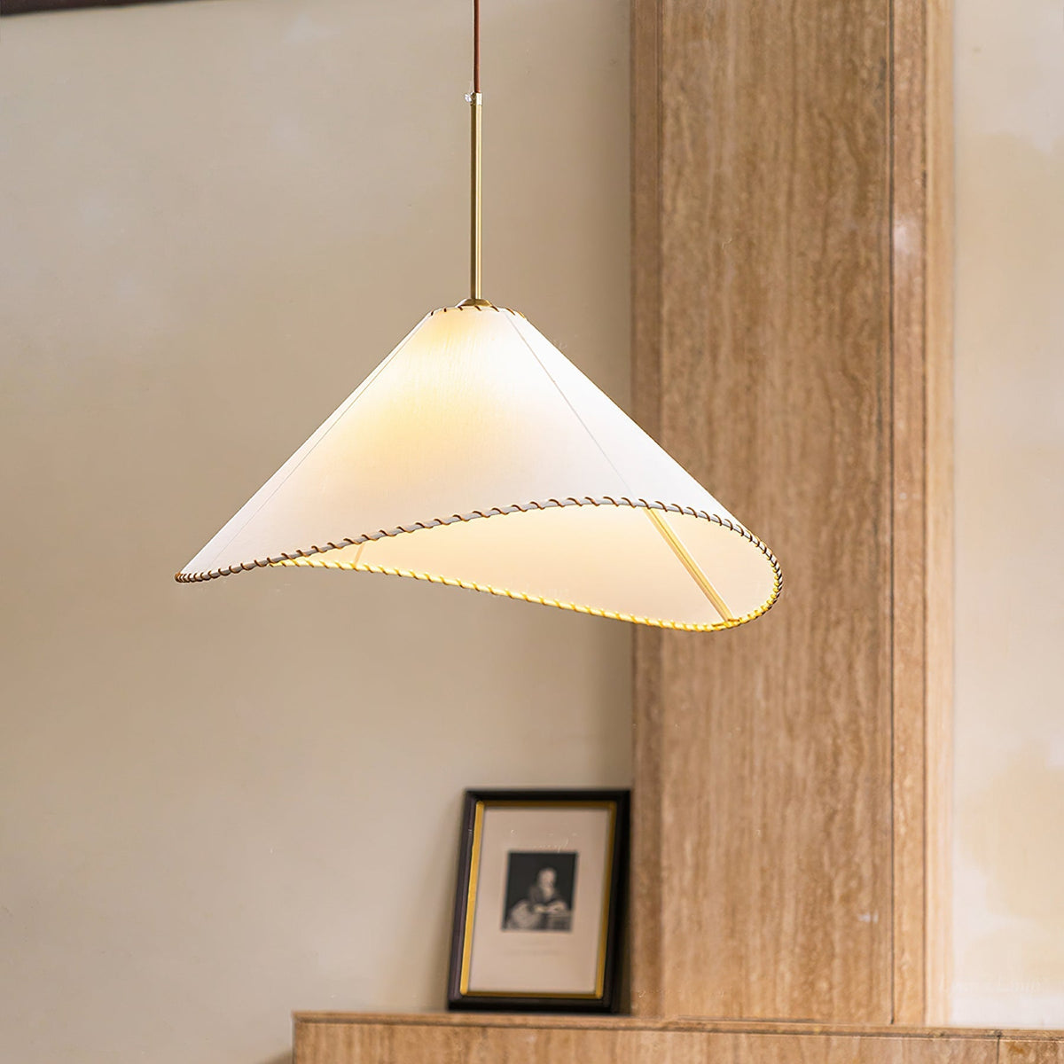 Aursoreth lampada a sospensione con Paralume in tessuto Twistato Nordico