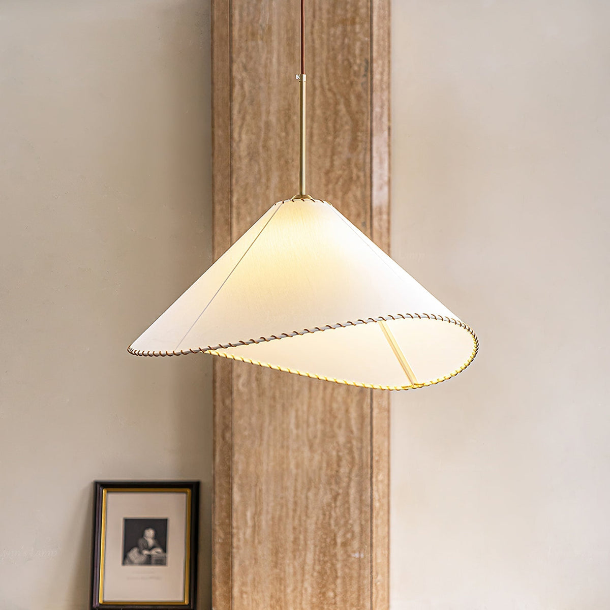 Aursoreth lampada a sospensione con Paralume in tessuto Twistato Nordico