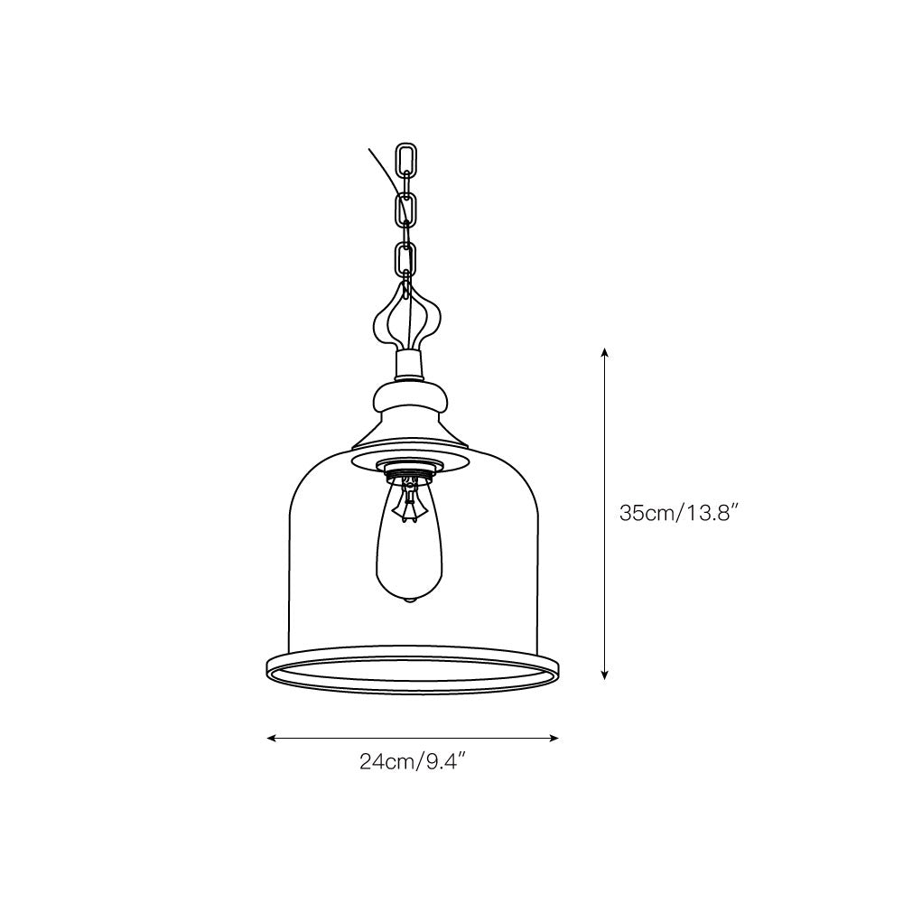 Celaniella Eleganza vintage lampada a sospensione in vetro