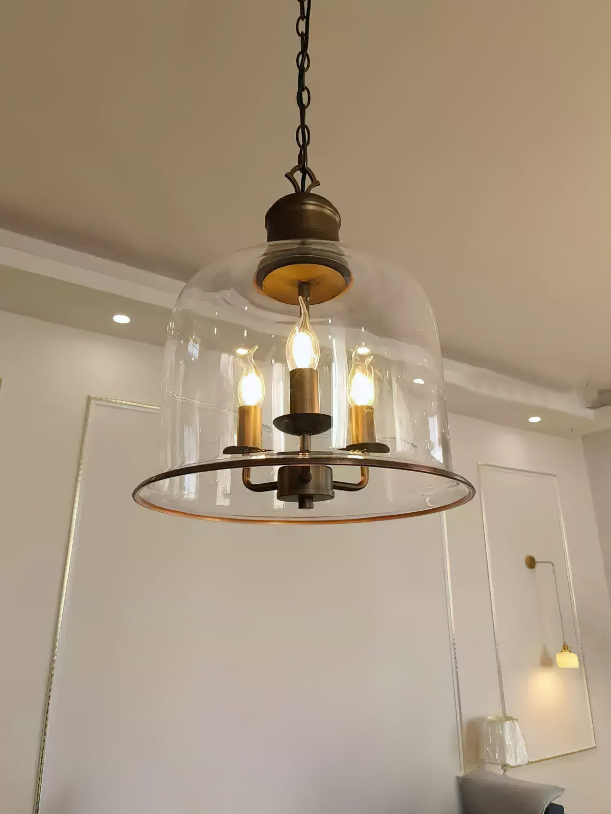 Celaniella Eleganza vintage lampada a sospensione in vetro