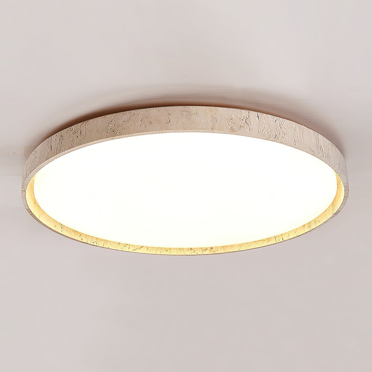 Symiror Lampada a Soffitto Plafoniera Travertino Minimalista Rotonda - Relic Pieces