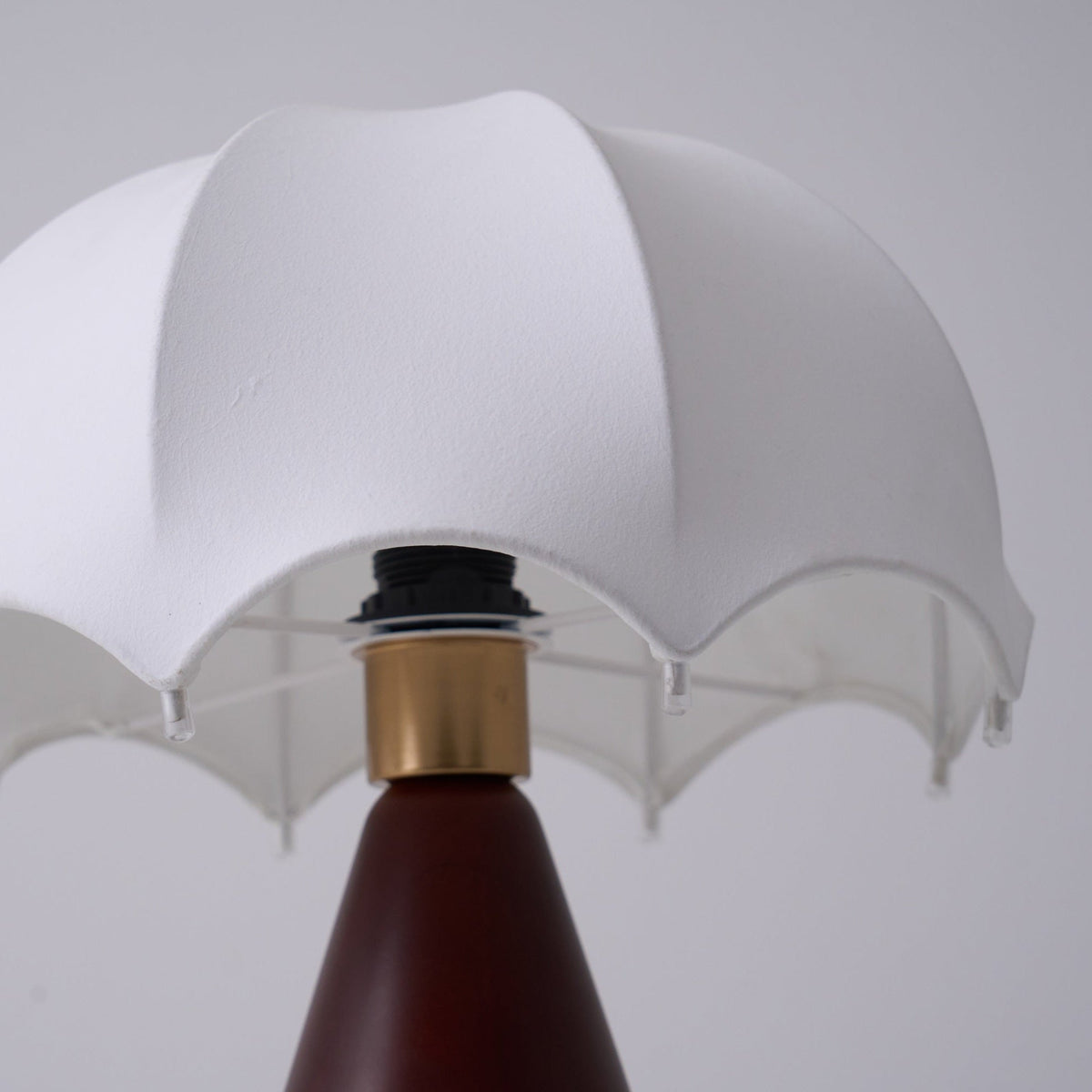 Parasol lampada da tavolo in legno