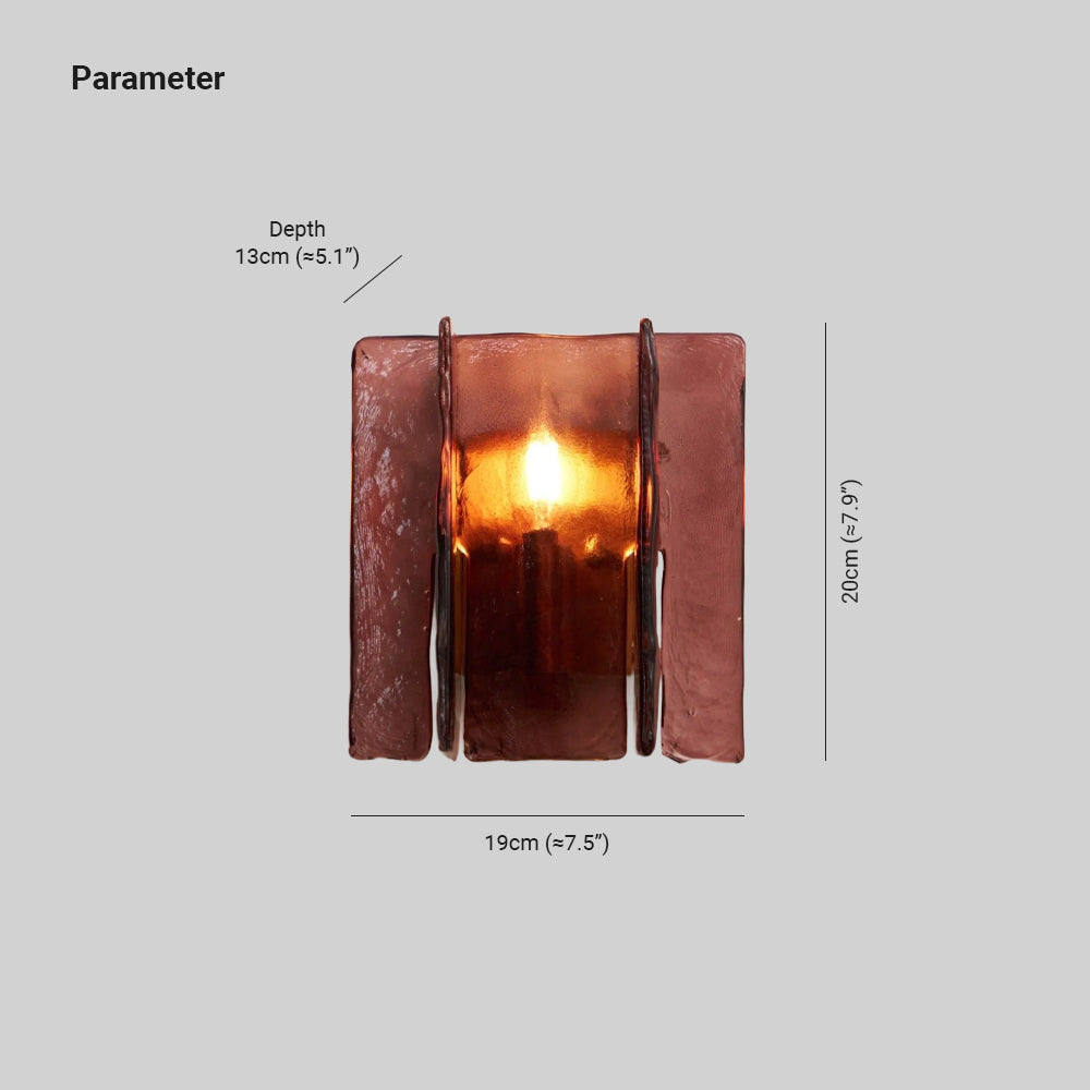 Erove lampada da parete in vetro Artistico