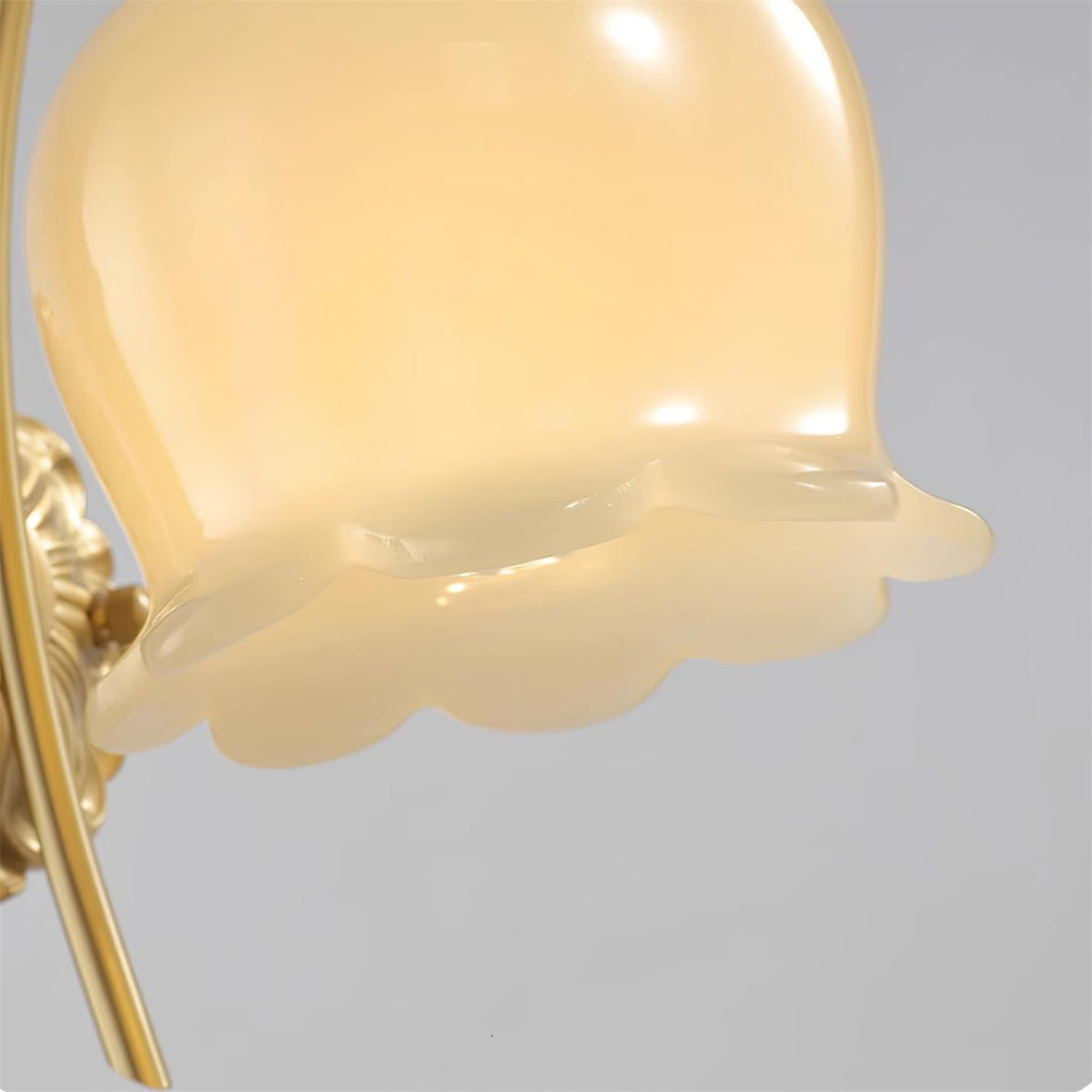 Dazell Art Flower lampada da parete in ottone e resina floreale
