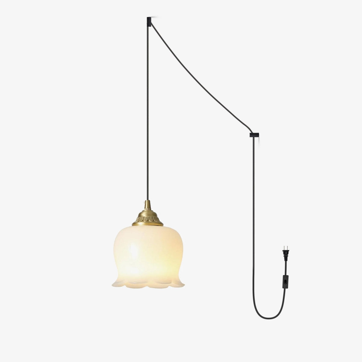 Veloza lampada a sospensione in ottone e resina Glam
